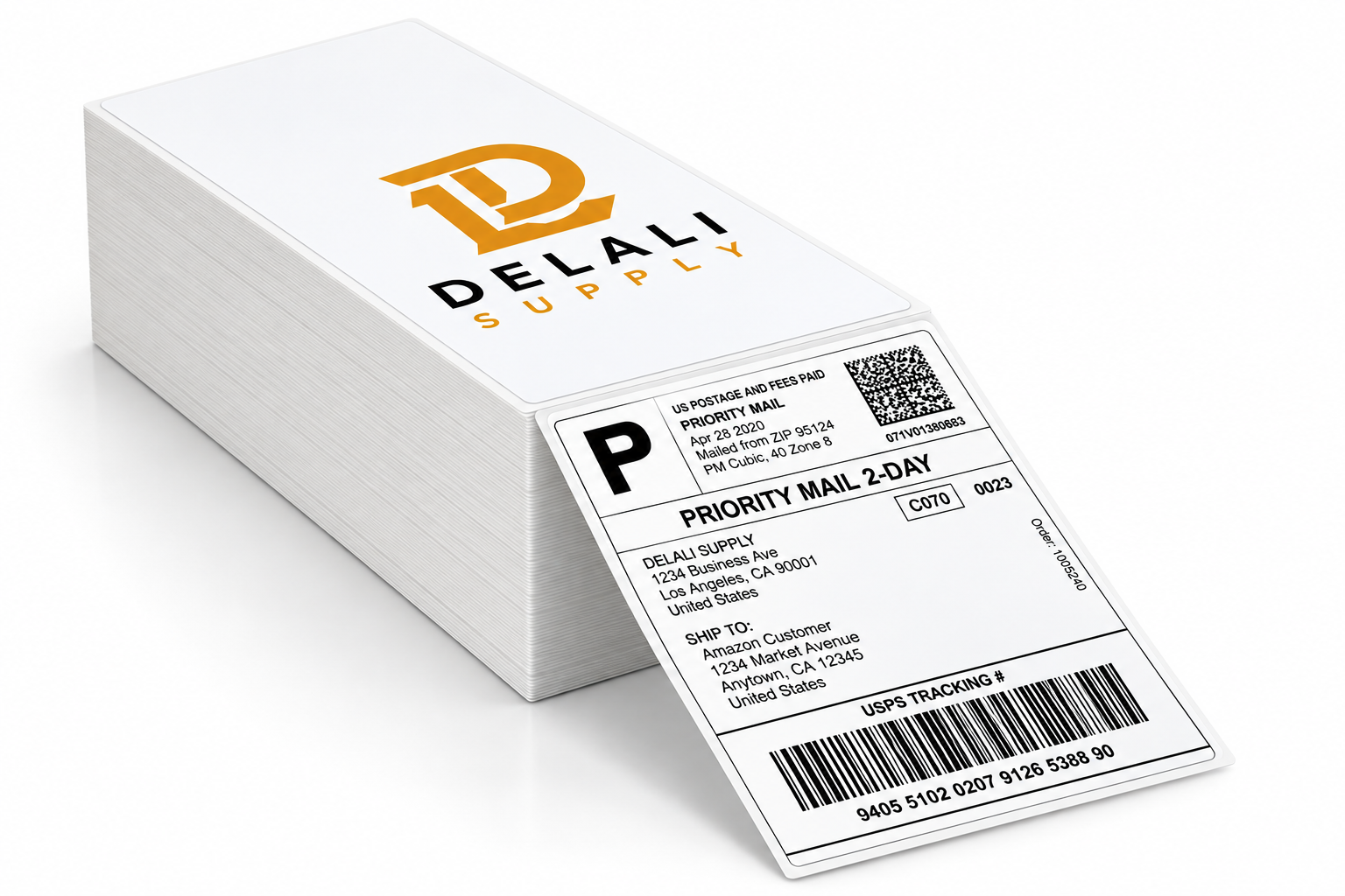 Delali Supply 4 by 6 fanfold direct thermal labels